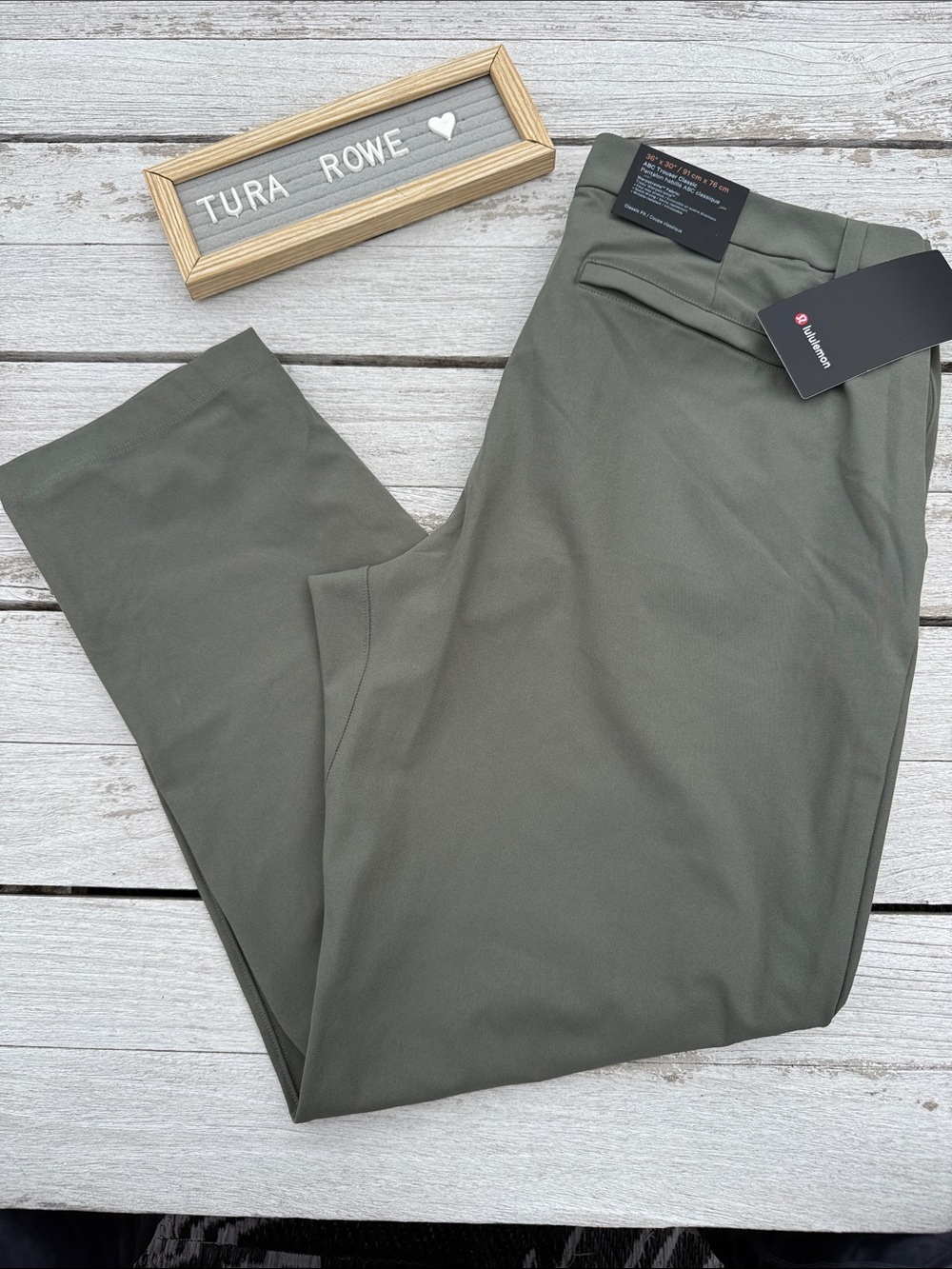 Lululemon ABC Classic-Fit Trouser 30" Warpstreme Men's Size 36x30 Army Green NWT